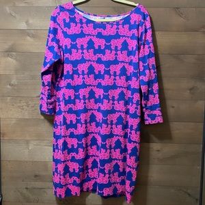 Lily Pulitzer Elephant Print Dress XL